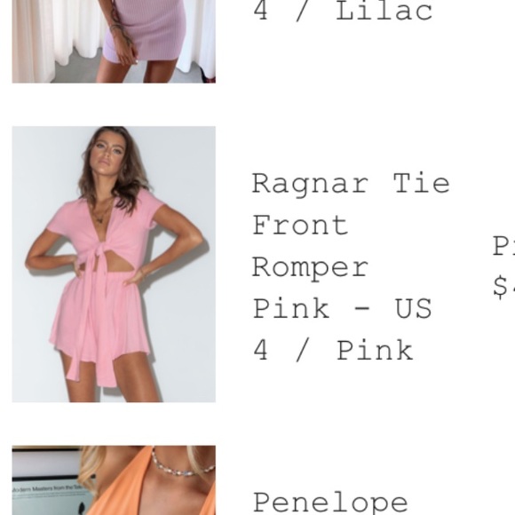 Princess Polly pink tie romper - Picture 4 of 4